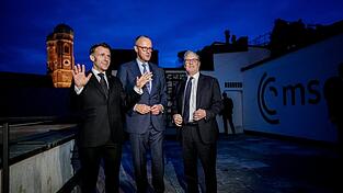 Frankreichs Präsident Emmanuel Macron (v.l.), Bundeskanzler Friedrich Merz (CDU) und der britische Premierminister Keir Starmerr am Rande 62. Münchner Sicherheitskonferenz im Februar: Sie einigten sich auf militärische Abwehrmaßnahmen gegen den Iran, falls nötig. Frankreichs Präsident Emmanuel Macron (v.l.), Bundeskanzler Friedrich Merz (CDU) und der britische Premierminister Keir Starmerr am Rande 62. Münchner Sicherheitskonferenz im Februar: Sie einigten sich auf militärische Abwehrmaßnahmen gegen den Iran, falls nötig.