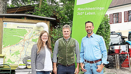 Positiv blicken MR-Vorsitzender Xaver Hobmaier (Mitte), Diplom-Meteorologe Kai Zorn und MR-Geschäftsführerin Theresa Burger in die Zukunft.