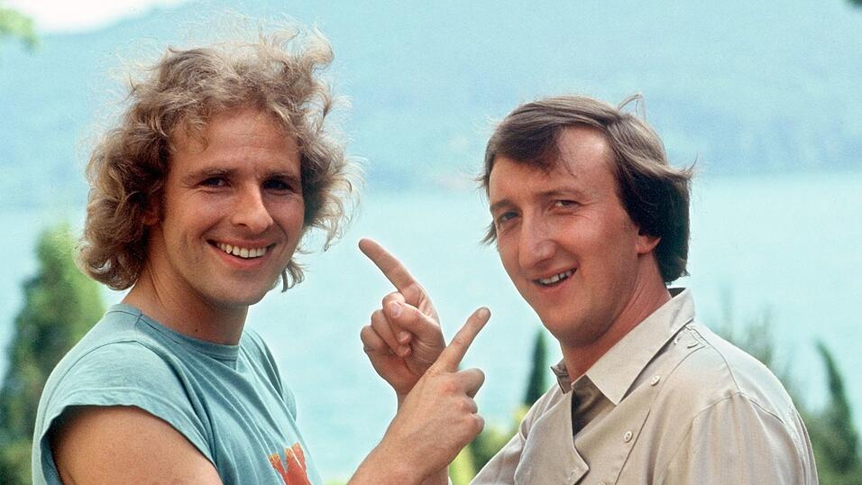 Gottschalk und Mike Krüger während der Dreharbeiten zum Kinofilm «Die Supernasen». Gottschalk und Mike Krüger während der Dreharbeiten zum Kinofilm «Die Supernasen».