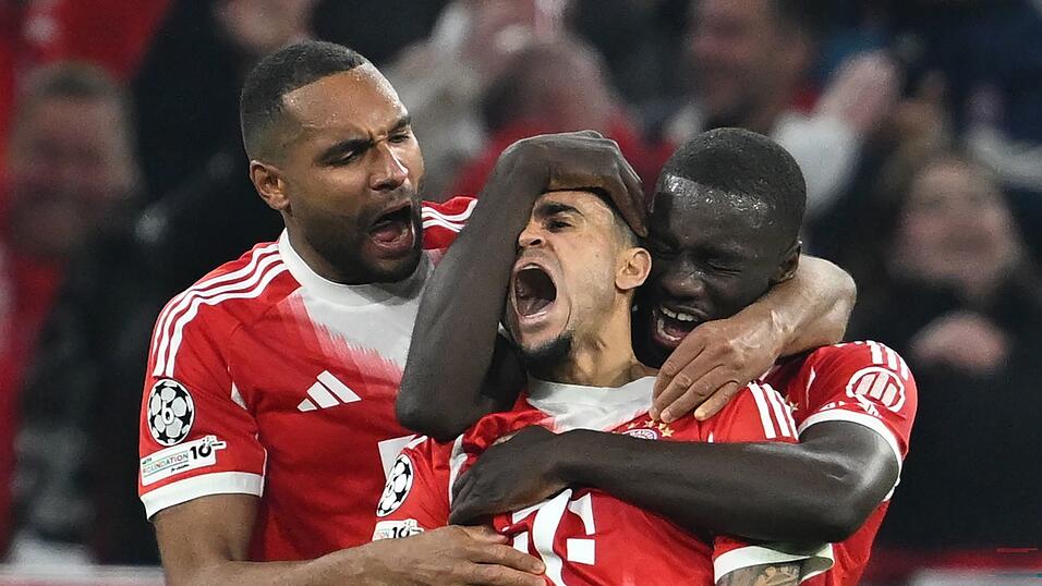 Luis Diaz (M) erlöst die Bayern gegen Real. Luis Diaz (M) erlöst die Bayern gegen Real.