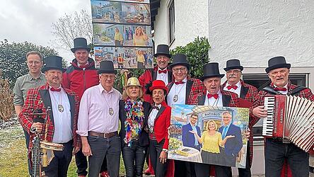 Die Mitglieder der Moritat zusammen mit der zweiten B&uuml;rgermeisterin Christa Popp, B&uuml;rgermeister Florian H&ouml;lzl und dem dritten B&uuml;rgermeister Josef Hyronimus.