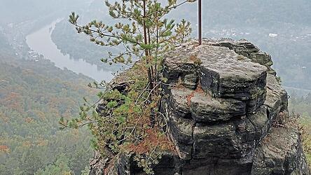 Rund um Děčín gibt es immer wieder eine spektakuläre Sicht auf die Elbe, die in Tschechien Labe heißt.
