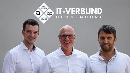 Fabian Frankl, Michael Steinleitner und Florian Füeßl (v. l.) leiten seit Anfang des Jahres gemeinsam den IT-Verbund Deggendorf. Fabian Frankl, Michael Steinleitner und Florian Füeßl (v. l.) leiten seit Anfang des Jahres gemeinsam den IT-Verbund Deggendorf.