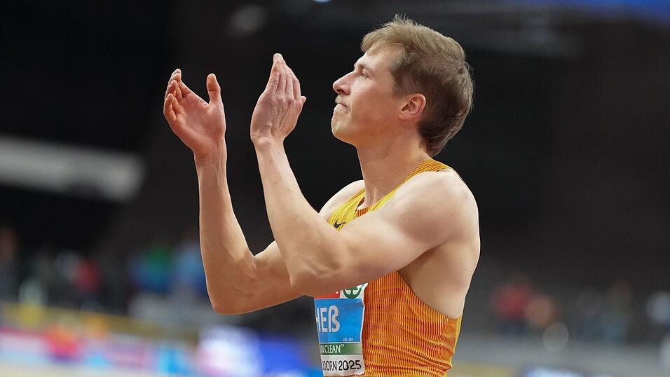 Dreispringer Max Heß war glücklich mit EM-Silber. Dreispringer Max Heß war glücklich mit EM-Silber.