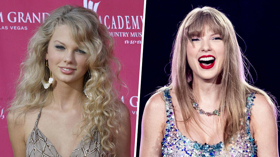 Im Vergleich: Taylor Swift 2006 und 2024. Im Vergleich: Taylor Swift 2006 und 2024.