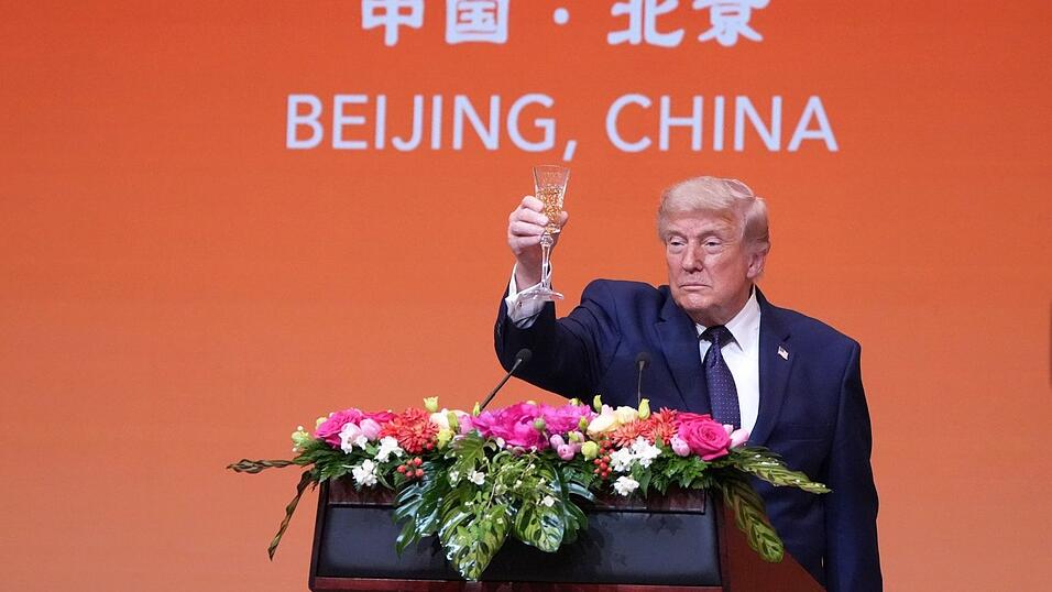 Trump sprach beim Staatsbankett.