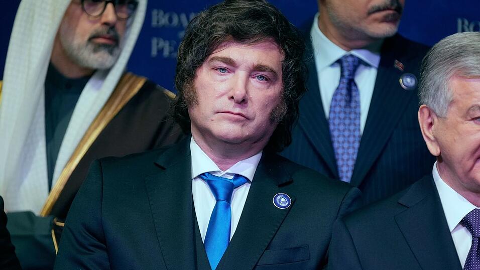 Der argentinische Pr&auml;sident Javier Milei nahm an der ersten Sitzung des Friedensrats teil.