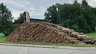 Selbst Schwachholz - hier ein Lager beim Heizwerk der Bayerwald-Wärme an der Hauser Straße - wird aktuell zu Preisen zwischen 87 und 98 Euro gehandelt.
