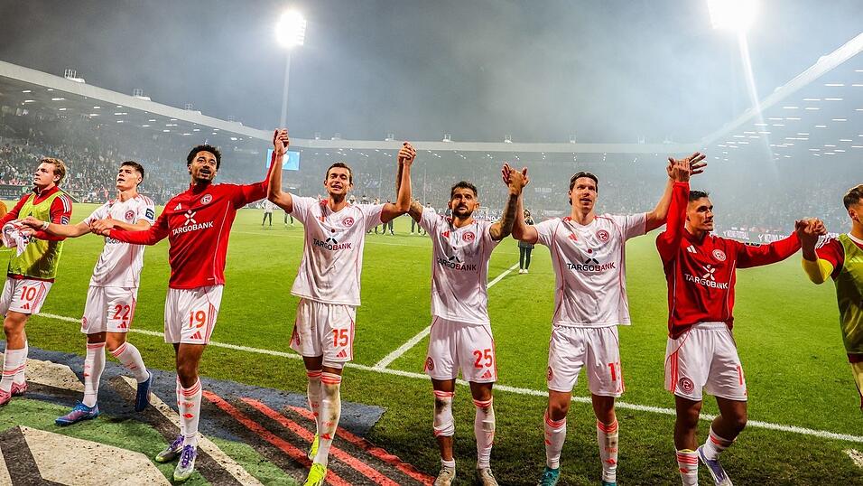 Fortuna-Jubel nach dem Sieg in Bochum. (Archivfoto)