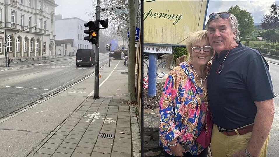 Werner Brehm und seine Frau Christa Brehm-Kornherr wurden bei der Kollision am Stadtgraben verletzt. (Fotocollage) Werner Brehm und seine Frau Christa Brehm-Kornherr wurden bei der Kollision am Stadtgraben verletzt. (Fotocollage)