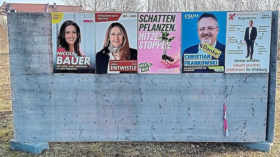 W&auml;hrend Sibylle Entwistle die B&uuml;rgermeisterwahl in Vilsbiburg f&uuml;r sich entschieden hat, bleibt Christian Frankowski und Sebastian Haider das Nachsehen. Die Gr&uuml;nen hatten diesmal keinen B&uuml;rgermeisterkandidaten.