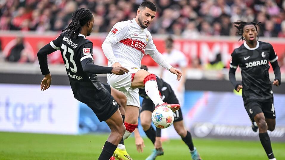 Stand wieder mal im Fokus: Stuttgarts Nationalstürmer Deniz Undav (M.). Stand wieder mal im Fokus: Stuttgarts Nationalstürmer Deniz Undav (M.).
