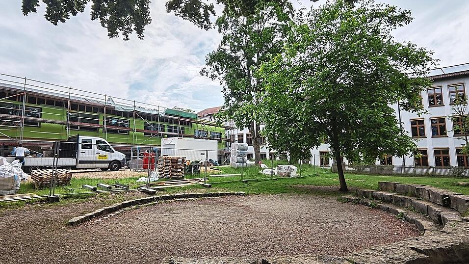 Der Anbau der Grundschule schreitet voran.