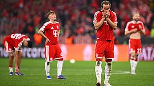 Die Entt&auml;uschung von 1:1-Torsch&uuml;tze Harry Kane (2.v.r.) und Co. ist gro&szlig; nach dem K&ouml;nigsklassen-Aus.