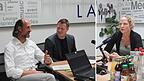 Die Gäste in unserer zweiten Podcast-Folge: Landshuts Wirtschaftsförderer Michael Luger, Michael Bragulla, Fachbereichsleiter für Marketing und Tourismus der Stadt Landshut, und die Gastronomin Nicole Graumann ('Almlounge'). 