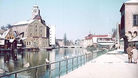 Ein Blick auf die Mühleninsel in den 1950er-Jahren.