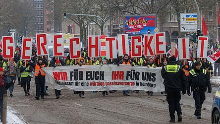 Vergangene Woche demonstrierten Mitglieder der Gewerkschaft Verdi.