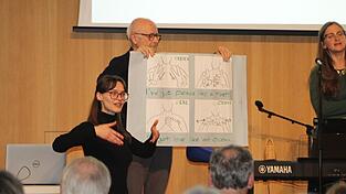 Die Gebärdendolmetscherin übersetzte den Liedtext von Peace like a river für die Menschen mit einer Hörbehinderung. Die Gebärdendolmetscherin übersetzte den Liedtext von Peace like a river für die Menschen mit einer Hörbehinderung.