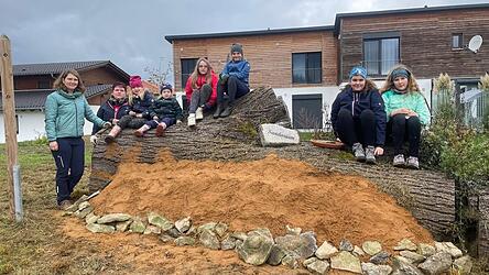 Ein „Sandarium“ entstand in Zusammenarbeit mit Sandra Dietl vom AELF Cham im Baugebiet Stockerfeld.