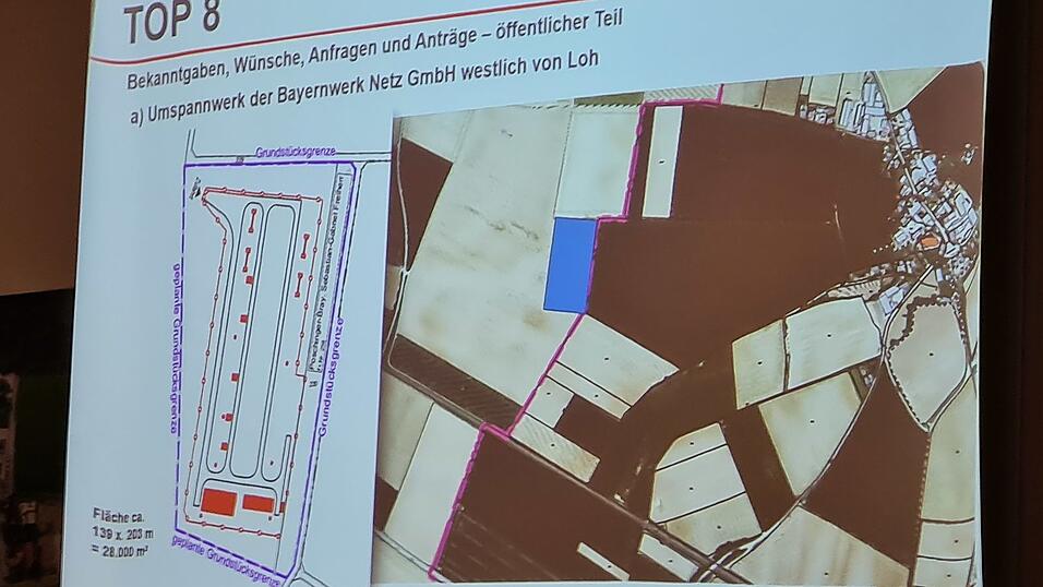 Direkt an der Gemeindegrenze bei Loh wird ein Umspannwerk der Bayernwerk Netz GmbH gebaut. Direkt an der Gemeindegrenze bei Loh wird ein Umspannwerk der Bayernwerk Netz GmbH gebaut.